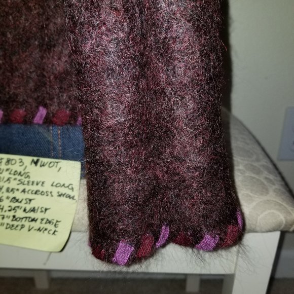 NWOT Classiques Entier Brown V-Neck S #Mohair Wool Crew Neck Sweaters #Hot Fall - Picture 9 of 16